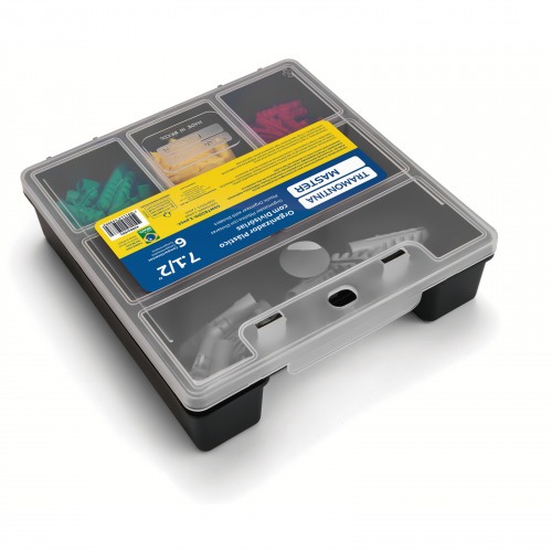 Organizador pl�stico com 6 compartimentos com tampa - 43804001