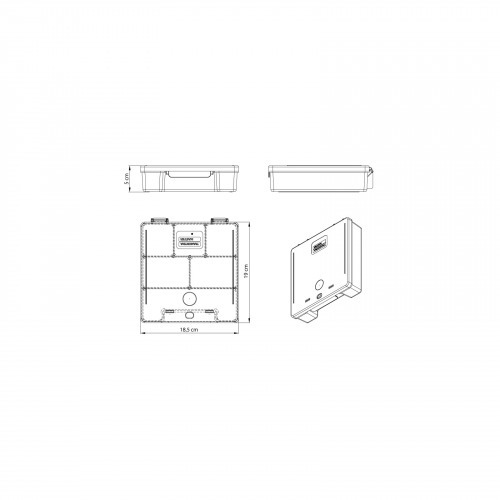 Organizador pl�stico com 6 compartimentos com tampa - 43804001