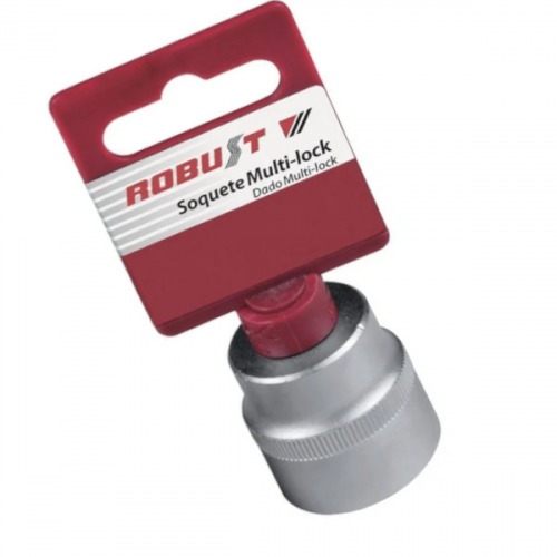 Soquete estriado 15 mm encaixe de 1/2