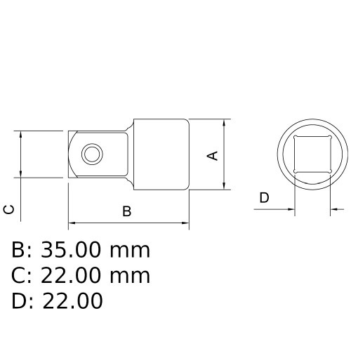 Adaptador de soquete encaixe 3/8 para soquete 1/2 Adaptador de soquete encaixe 3/8 para soquete 1/2