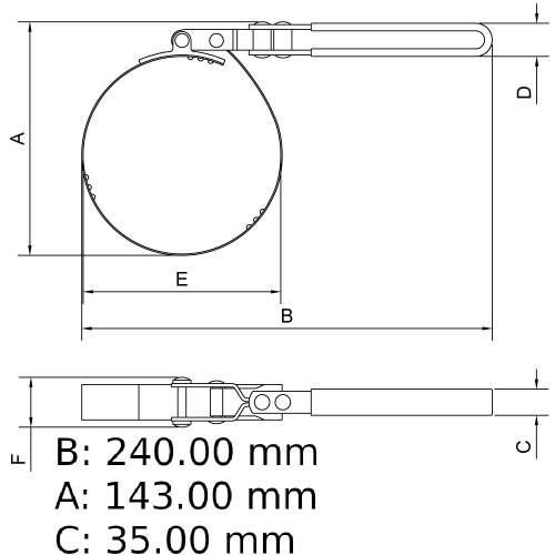 Chave para filtros de �leo com di�metro de 104 a 113 mm - 44041003