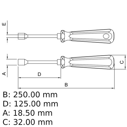 Chave com cabo tipo canh�o 1/2