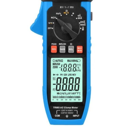 Alicate amper�metro digital 1000A True RMS AC CAT III 1000V - ET-3710C