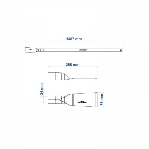 Cavadeira reta com cabo de madeira 120 cm