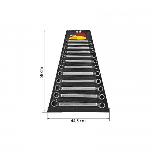 Jogo de chave estrela 6 a 32 mm a�o cromo van�dio com 12 pe�as - 42021212