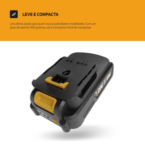 Bateria 21V 2Ah íons de lítio intercambíavel - K21 BT02 Bateria 21V 2Ah íons de lítio intercambíavel - K21 BT02