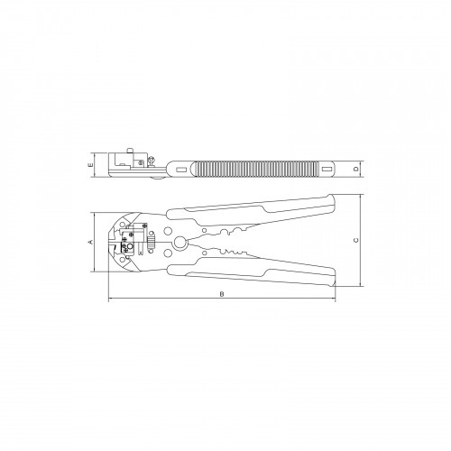 Alicate desencapador de fios a�o carbono 8