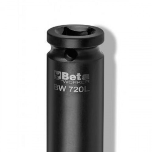 Soquete sextavado longo de impacto 22 mm com encaixe de 1/2