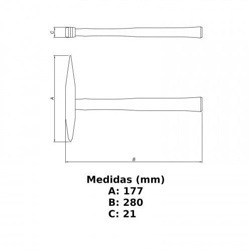 Martelo picador de solda 290 gramas - 40455/000