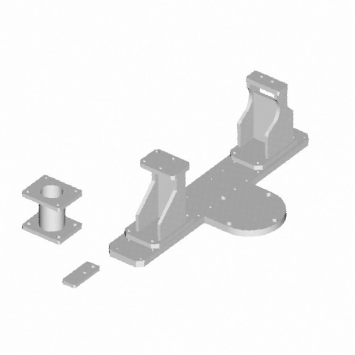 Placa acessória para fixar o motor MWM 229 - 700309 Placa acessória para fixar o motor MWM 229 - 700309