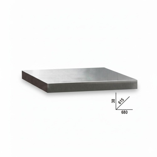 Tampo de madeira revestido de a�o inox para bancada 680 x 615 x 38 mm - C45PRO 2.0 PXE