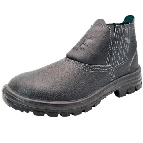 Botina monodensidade couro relax com el�stico biqueira de a�o - 011