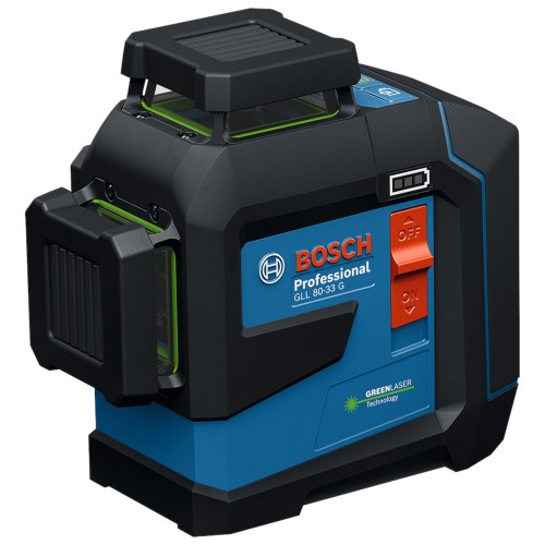 N�vel a laser verde a bateria 60/160m com acess�rios Sem Bateria - GLL 80-33 G