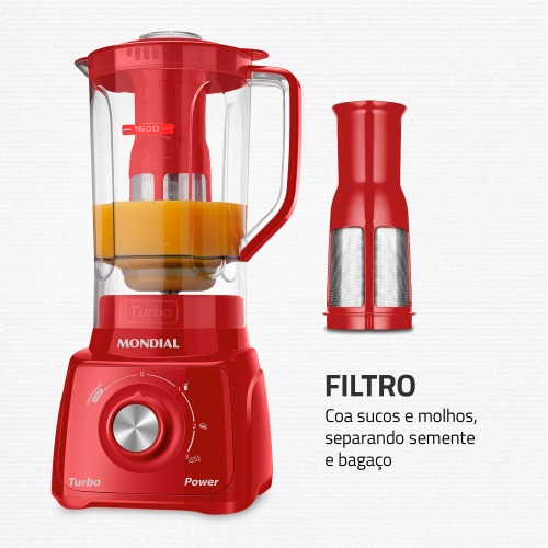 Kit Liquidificador 550W Turbo Power L-99-FR + Batedeira 400W Prática B-44-R 110V Kit Liquidificador 550W Turbo Power L-99-FR + Batedeira 400W Prática B-44-R 110V
