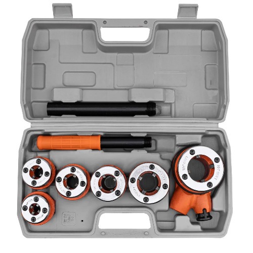 Jogo de tarraxa manual para canos met�licos 9 pe�as de 1/4