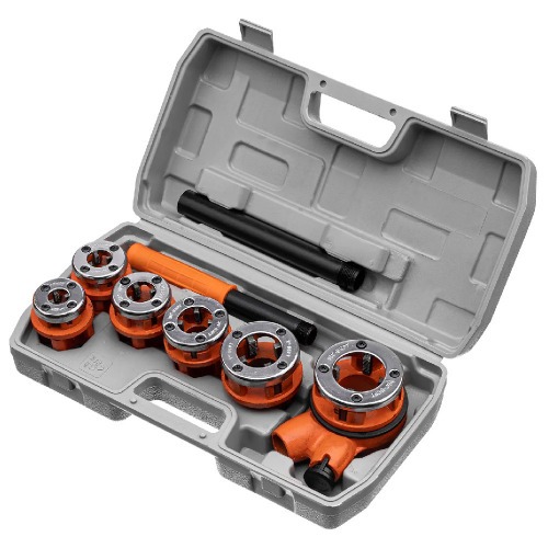 Jogo de tarraxa manual para canos met�licos 9 pe�as de 1/4