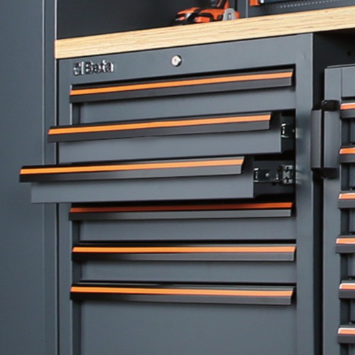 Armário Mobiliário para oficina tampo em madeira com kit 268 ferramentas - C45PRO 2.0W Armário Mobiliário para oficina tampo em madeira com kit 268 ferramentas - C45PRO 2.0W