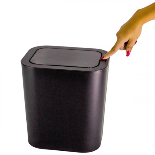 Lixeira pl�stica push click 12 litros com tampa