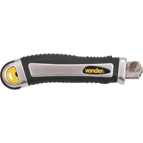 Estilete largo met�lico 18 mm emborrachado com 5 l�minas - VDC5