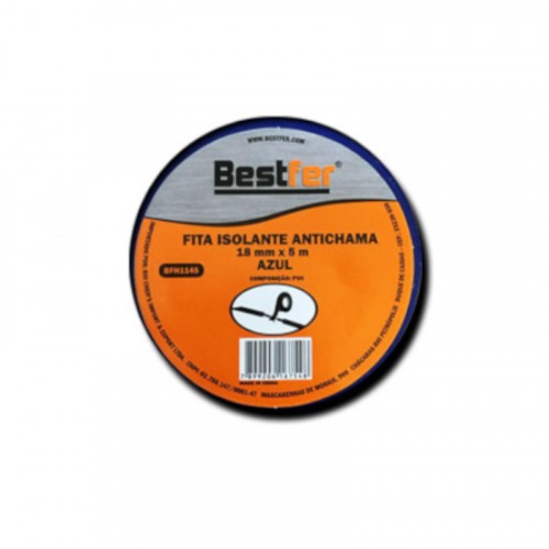 Fita isolante antichama 18 mm x 5 m azul - BFH1145