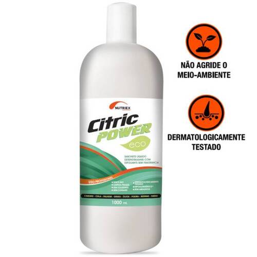 Sabonete líquido desengraxante com esfoliante 1 litro - Citric Power Sabonete líquido desengraxante com esfoliante 1 litro - Citric Power