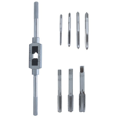 Jogo de macho manual M3 a M12 com vira macho 8 pe�as - BFH3004