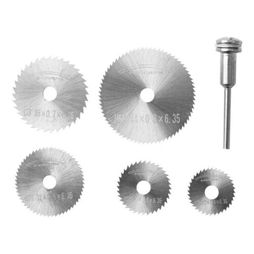 Kit mini disco serra para micro retifica com 6 pe�as - SB-60