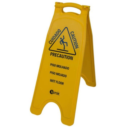 Placa de sinaliza��o Piso Molhado