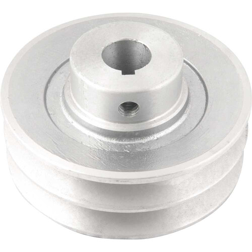 Polia de alum�nio 2 canais perfil A 100 mm com furo de 19 mm  
