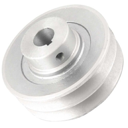 Polia de alum�nio 2 canais perfil A 100 mm com furo de 19 mm  