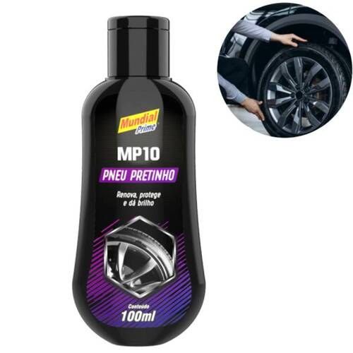 Limpa pneus automotivo pretinho 100 ml MP10 - LI04000032 Limpa pneus automotivo pretinho 100 ml MP10 - LI04000032