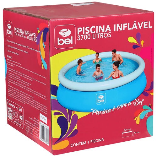Piscina infl�vel 3.700 litros 2,7 m  x 70 cm - 370000