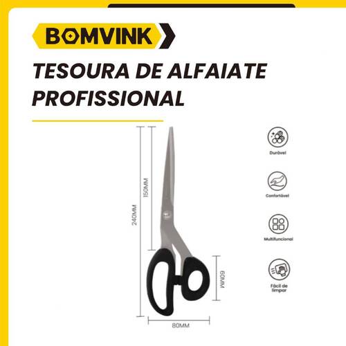 Tesoura manual para alfaiate 240 mm - BOM-1061