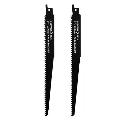 L�mina serra sabre 225 mm 6 dentes para madeira 2 pe�as - BOM-5135