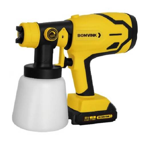Pistola de pintura pulverizadora a bateria 21V com 2 baterias - BOM-9770  110V/220V