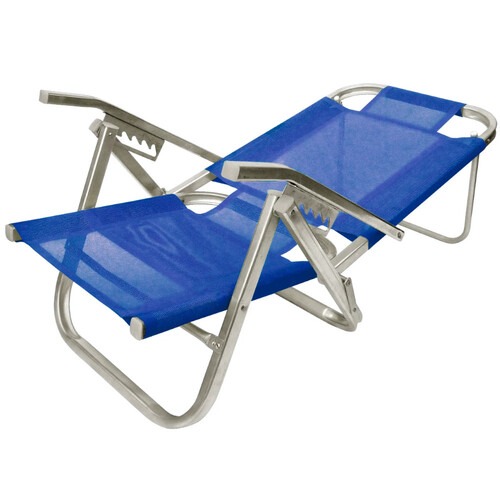Cadeira de praia dobr�vel em 5 posi��es azul royal - Copacabana