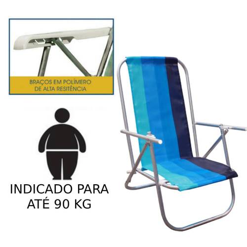Cadeira de praia dobrável em 2 posições - CAD0041 Cadeira de praia dobrável em 2 posições - CAD0041