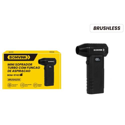 Mini soprador a bateria  Brushless com fun��o aspira��o - BOM-9742