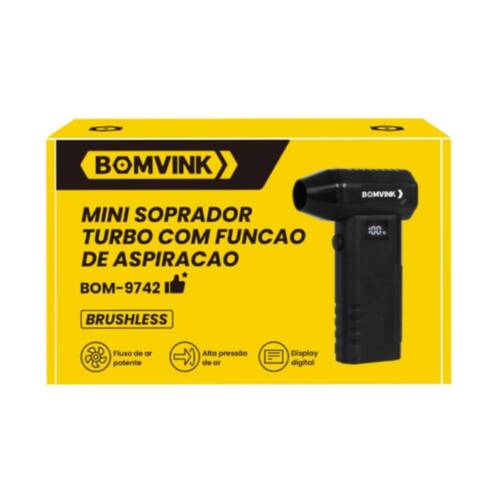 Mini soprador a bateria  Brushless com fun��o aspira��o - BOM-9742