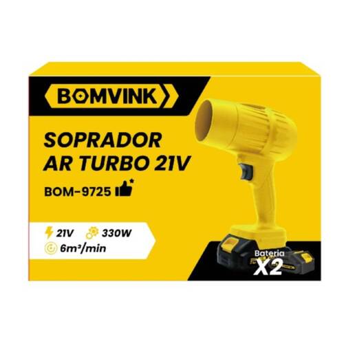 Soprador de ar a bateria 21V com 2 baterias - BOM-9725 110V/220V Soprador de ar a bateria 21V com 2 baterias - BOM-9725 110V/220V