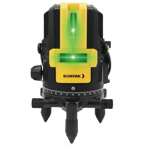 N�vel a laser verde bateria 2 linhas com maleta e �culos - BOM-6210
