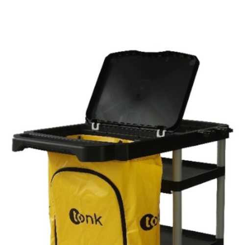 Carro funcional preto com bolsa amarela - Titan