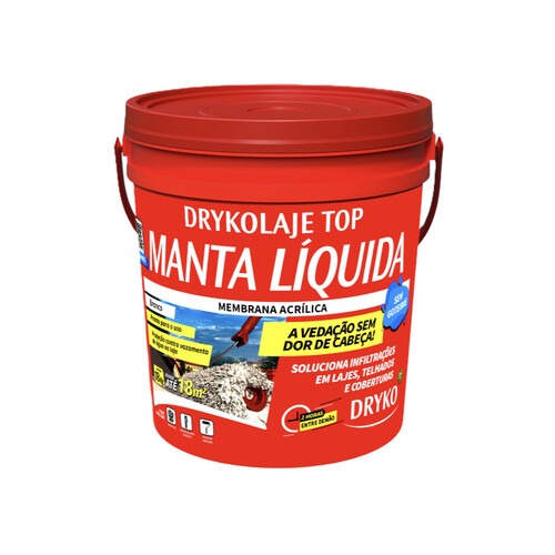Manta l�quida impermeabilizante para lajes 4kg - DRYKOLAJE TOP