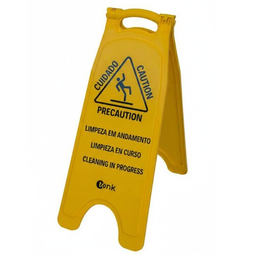 Placa de sinaliza��o Limpeza em Andamento