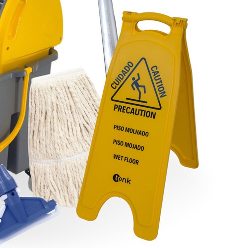 Kit balde espremedor Due 30L amarelo e cinza com 5 pe�as