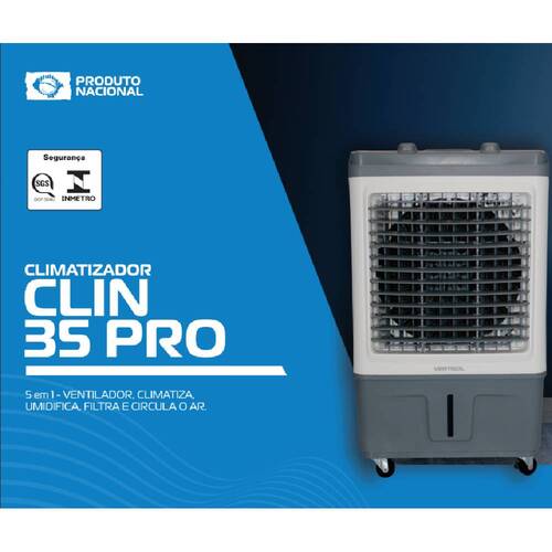 Climatizador de ar evaporativo 5 em 1 portátil 35L 40m² - CLIN35 PRO 110V Climatizador de ar evaporativo 5 em 1 portátil 35L 40m² - CLIN35 PRO 110V