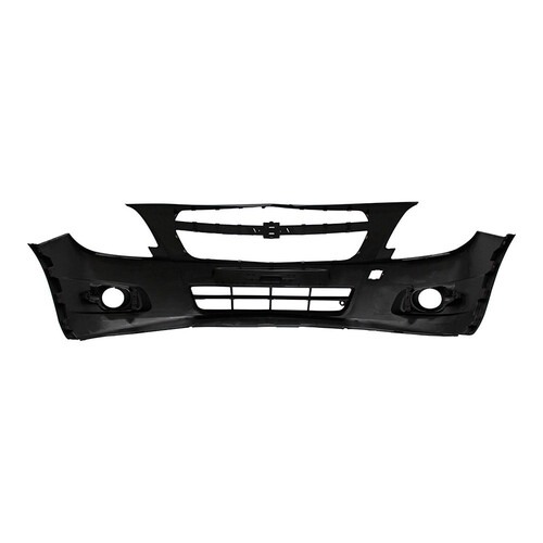 Para-choque Cobalt 2012 a 2015 dianteiro preto liso com furo para farol - 1659