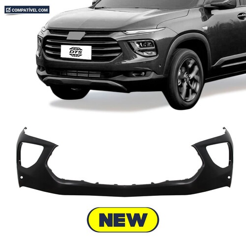 Para-choque Montana 2023 a 2025 dianteiro preto liso com furo para sensor - 1722 Para-choque Montana 2023 a 2025 dianteiro preto liso com furo para sensor - 1722