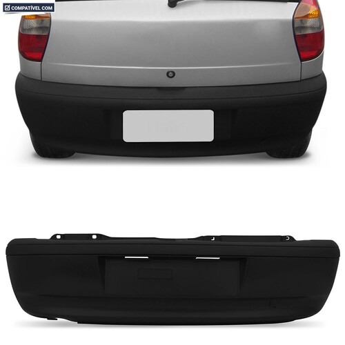 Para-choque Palio Fire Restyling 2001 a 2007 traseiro preto - 3268
