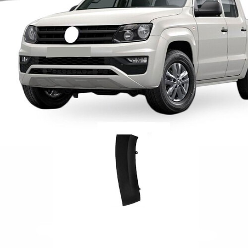 Moldura lateral para-choque Amarok 2017 a 2021 dianteiro esquerdo preto liso - 6511 Moldura lateral para-choque Amarok 2017 a 2021 dianteiro esquerdo preto liso - 6511